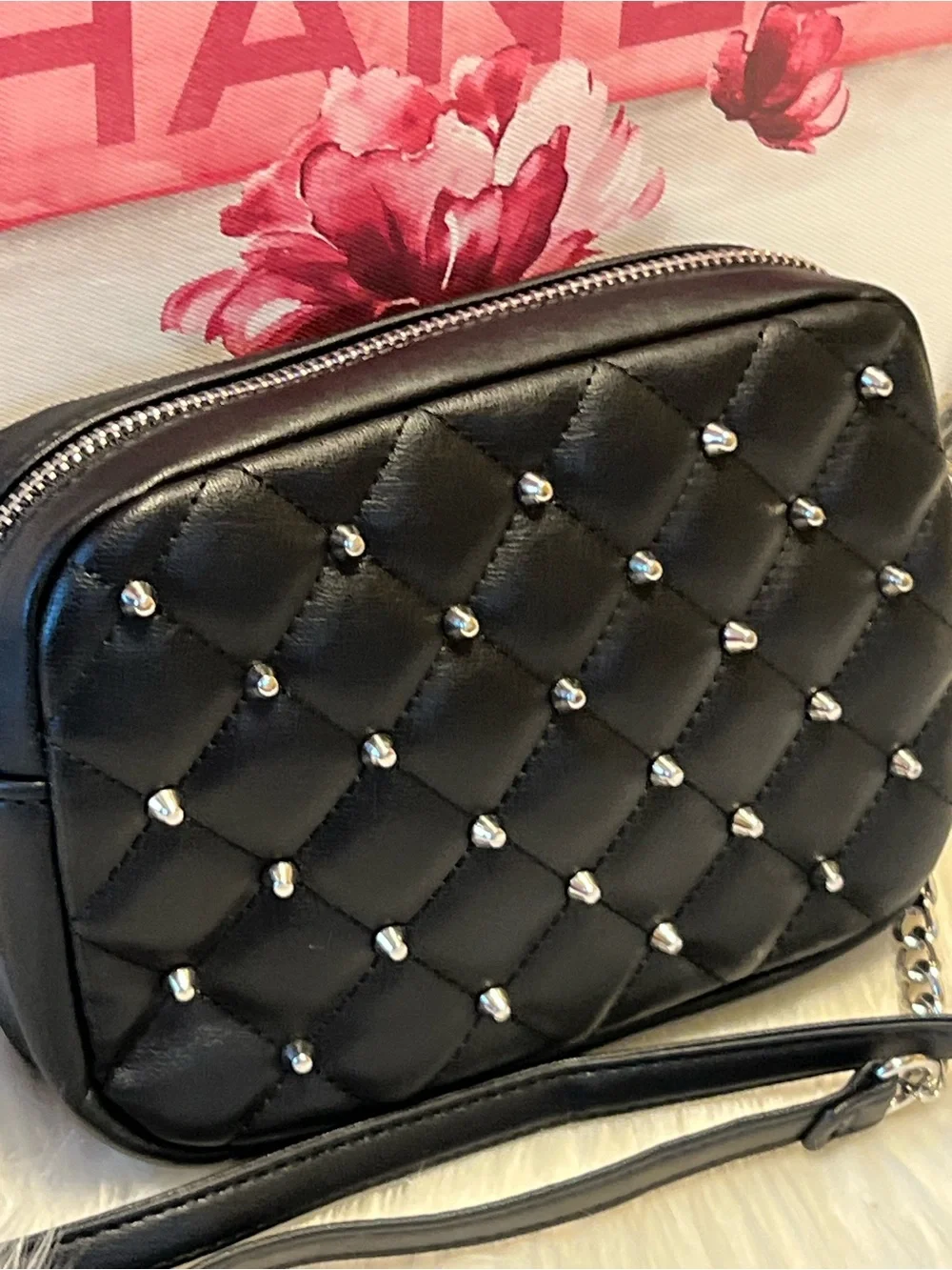 Rebecca Minkoff NWT black Quilted Studded Crossbody Bag